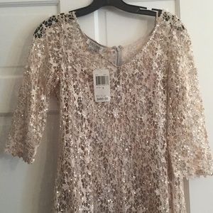 Beautiful slip dress with overlay with sequins